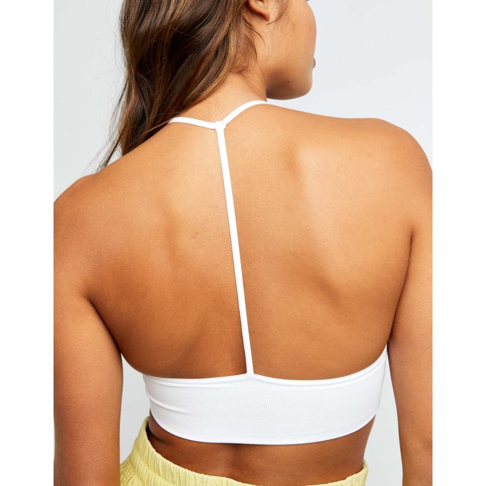 NWT Free People Scoop Me Up Racerback Bra / White